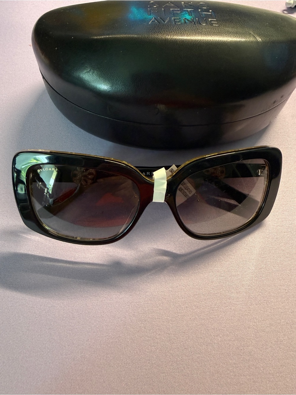 Bulgari Women's Oversized Dark Brown Gradient Sunglasses
